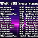 POWRi 305 Sprint 2023 Season Schedule