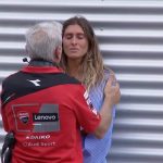 MotoGP champ’s girlfriend breaks down in tears and is consoled after boyfriend is run over by TWO rivals in horror crash