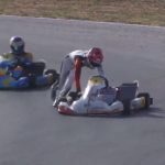 Joe Turney had been rolling his kart back on to the track