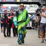 Lewis Hamilton paid tribute to Ayrton Senna at his home GP with a double-leather outfit