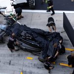 George Russell crashed out of post-season F1 testing in Abu Dhabi
