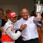 Ron Dennis, right, celebrates after Lewis Hamilton’s victory at the Monaco Grand Prix in 2013