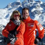 Michael Schumacher pictured with his wife Corinna during a skiing trip in 2004 – December 29 marks the 10th anniversary of the Formula One legend’s horror ski accident