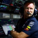 Red Bull Team principal Christian Horner looks on from the pitwall during qualifying ahead of the F1 Grand Prix of Saudi Arabia in 2023
