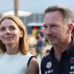 Geri Horner and husband Christian appear together at F1 grand prix amid alleged messages leak