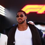 Anthony Joshua strolled around the paddock after his win last night