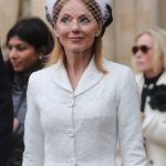 Geri Halliwell wore a full white outfit to the Commonwealth Day Service at Westminster Abbey