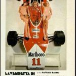 James Hunt poses with two naked ladies in an advert – he was lionised for his sexual exploits