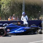 Alex Albon crashed during practice, causing significant damage to his car