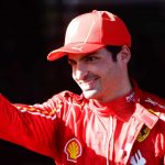 Carlos Sainz celebrates victory at the Australian Grand Prix 2024