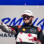 Rowland celebrates a podium for Nissan on Formula Es first visit to Tokyo Japan